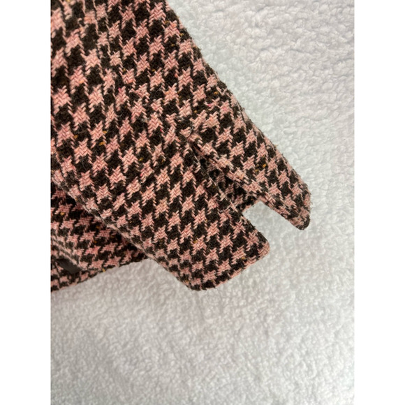 Mudd Women's Peacoat Jacket Houndstooth Button Pocket Lined Wool Blend Large - Picture 7 of 9